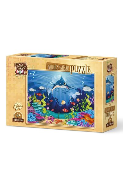 Art Puzzle Art Kids Ocean Traffic 100 Piece Wooden Puzzle