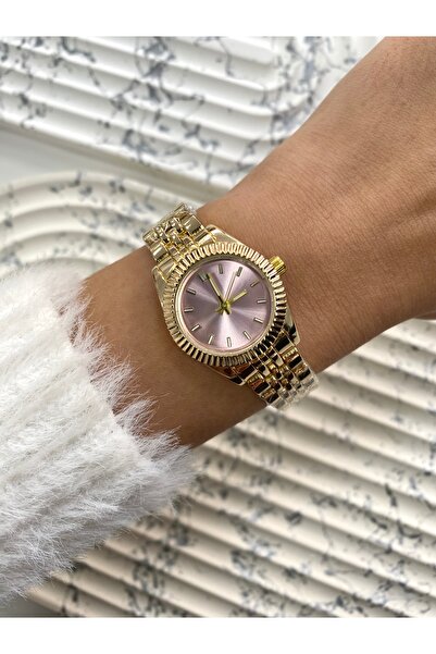 Coliseum Minimal Round Classic Inside Pink Gold Women's Wristwatch