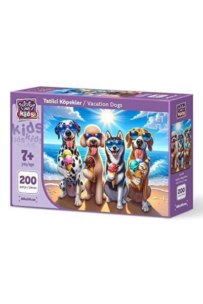 Art Puzzle Art Çocuk Tatilci Köpekler 200 Parça Puzzle