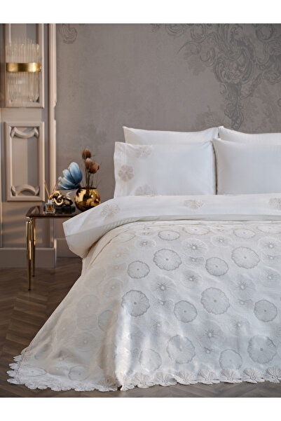 Doqu Home Victory Çeyiz Seti Çift Kişilik - Ekru