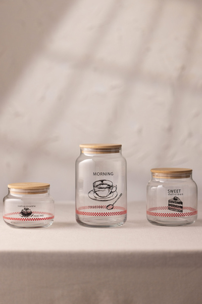 Rakle Tuscany Jar Set of 3 Jars 970 Cc/ 635 Cc/ 430 Cc
