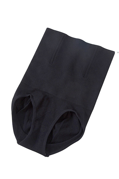 AGD Women's high-waisted shapewear and tummy control underwear, (size M) black