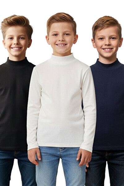 Difa Set Badi din 3 piese pentru copii – Negru Bleumarin Alb – Bumbac cu mâne...