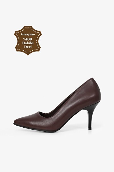 Grasyano Piele naturală maro piele moale premium confortabil vârf ascuțit sti...