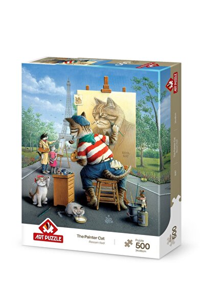 Art Puzzle Painter Cat 500 Piece Puzzle