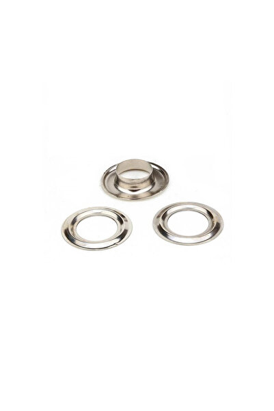 BGM TEKS 28 No Sac Pullu Kuş Gözü Kapsülü (100 Takım) Nikel Kuşgözü (gümüş Renk)