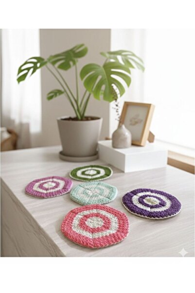 Dantelux El Örgüsü 5 adet Yuvarlak Model Lif Çeyizlik Gündelik Kullanım