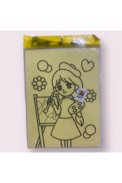 BİGÜMEX Kum Boyama Kız Resimli