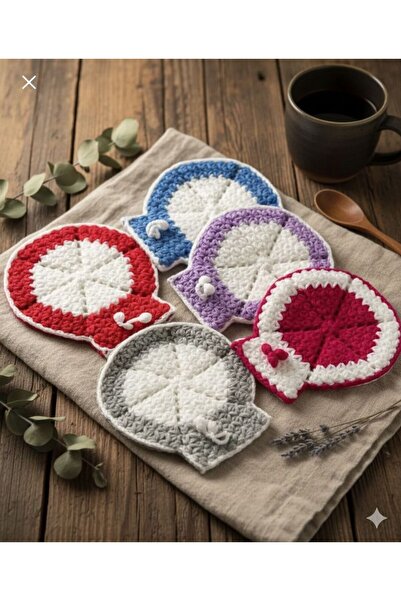 Dantelux El Örgüsü 5 Adet Yuvarlak Cüzdan Lif