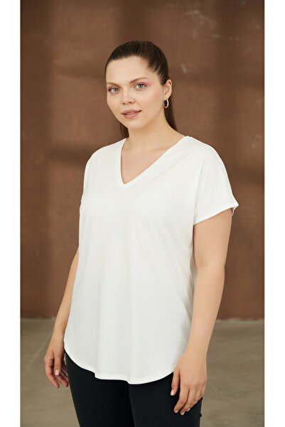 Curly Τ-SHIRT ΛΕΥΚΟ ΜΕ ΛΟΥΡΑΚΙΑ ΣΕ ΣΧΗΜΑ Β