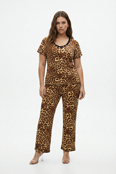 Mivoon Σετ πιτζάμες με μοτίβο από ύφασμα μπαμπού με λεπτομέρεια από δαντέλα σ...