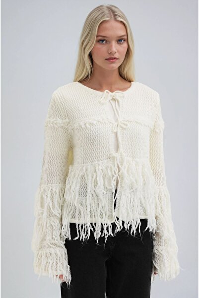 Lijuri Self-Tied Short Knit Cardigan 5194