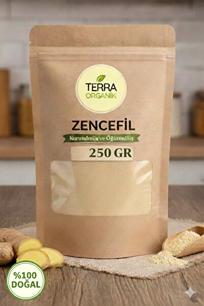 Terra Organik Zencefil Toz 250 gr ( Taze Öğütülmüş, Katkısız )