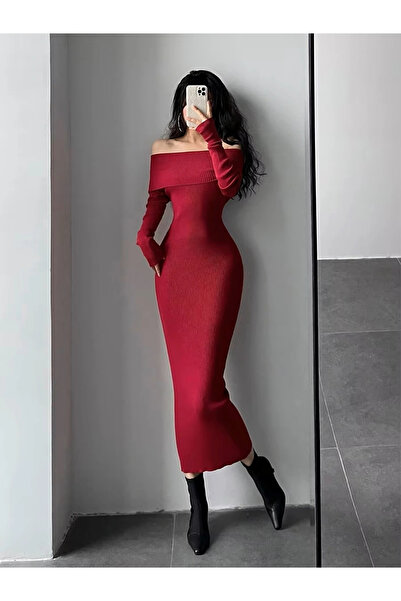 MODAALFABE Κομψό μακρύ φόρεμα με γιακά Madonna