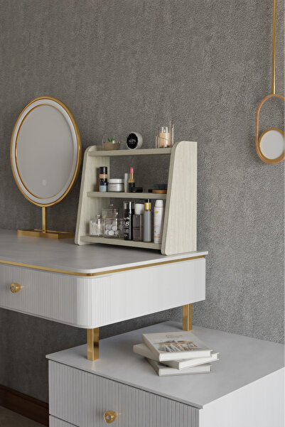 alpaevmobilya 3 Katlı Makyaj Organizer Rafı - Masa Üstü, Banyo ve Kozmetik Dü...