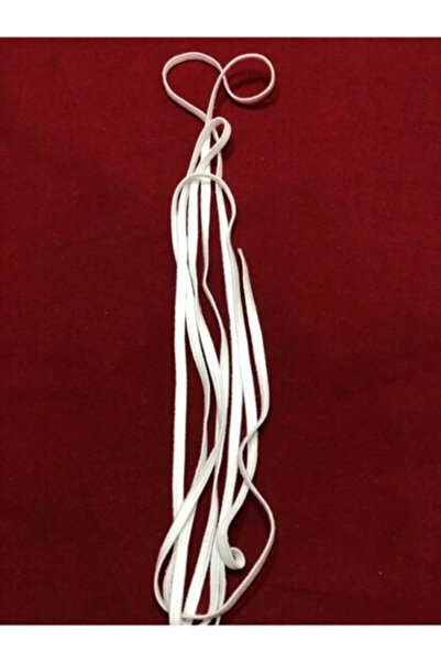 Genel Markalar 50 Mt Beyaz Yassı Maske Lastiği 5 Mm Örme Lastik