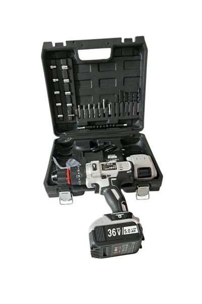 gold mercan Ergonomik 2 Li Set 36 Volt BN 5 Darbeli Matkap 115 Lik Taşlama Hediyeli
