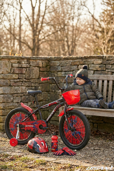 Bisan Spark 20 Jant Çocuk Bisikleti Çelik Kadro 30 cm V-Fren Vitessiz Mat Siy...