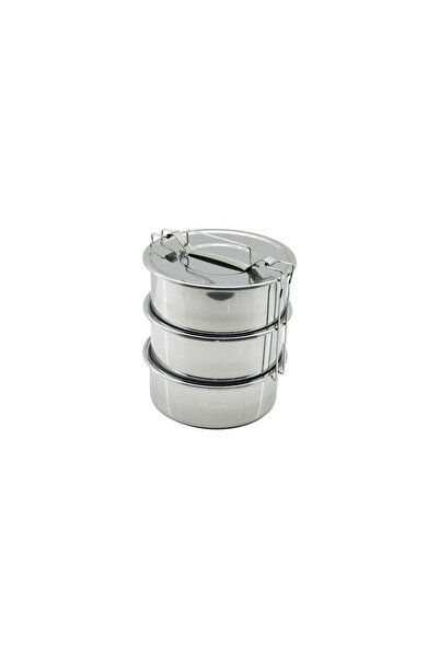 shopwave حقيبة سفر معدنية ثلاثية القطع NO-18CM بعمق 6.5 سم مع مقبض حمل = مع خ...