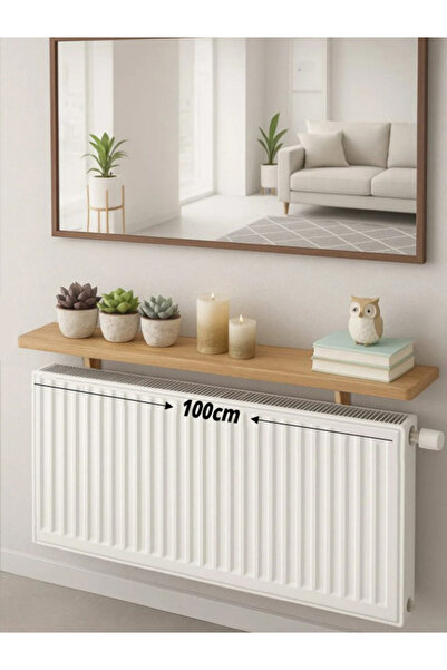 MZ Ahşap Çam Rengi Petek Üstü Raf 100cm