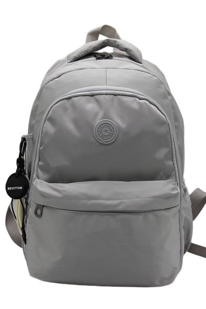 Bevitton Gray Water Resistant Daily Backpack Unisex School Backpack School Bag 2200