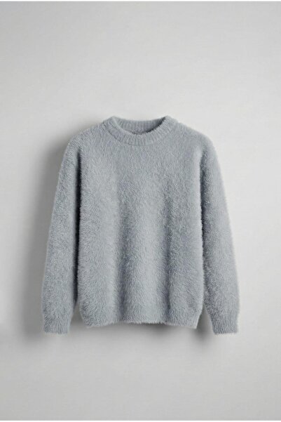 ablukaonline Men's Oversized Textured Sweater Gray