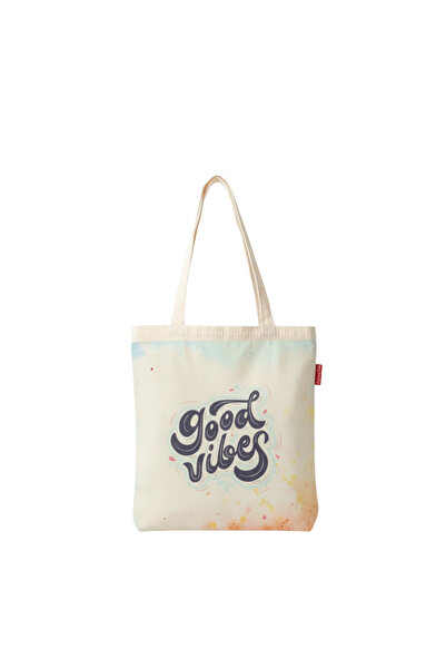 Baghashtag Good Vibes Baskılı Bez Çanta