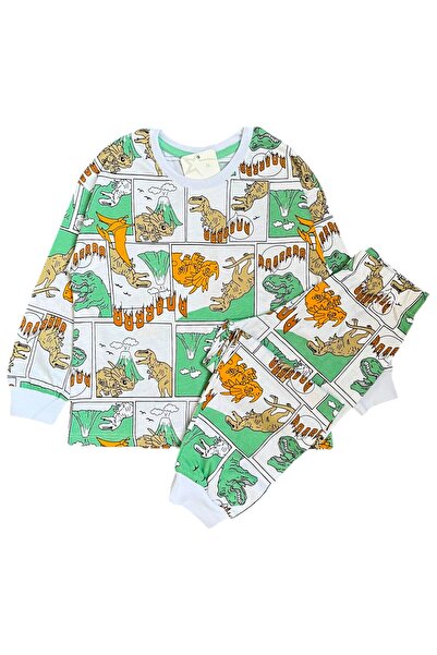 Pajama Shop Set de pijamale de iarnă cu mânecă lungă pentru băieți, 100% bumb...