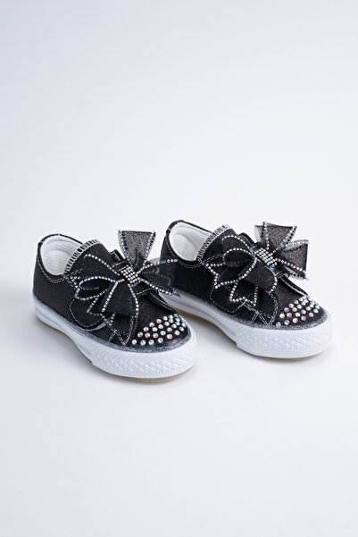 Scarpe Magiche Black Sparkle Fiyonklu Sneaker(31-35 numara arası IŞIKSIZDIR )
