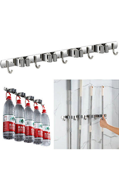 Rabelix Online Marketing Paslanmaz Çelik 5 Kancalı 4 Klipsli Askılık Paspas S...
