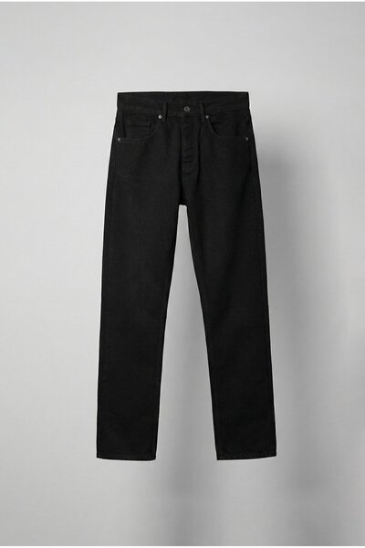 ablukaonline Men's Baggy Fit Basic Jeans Black