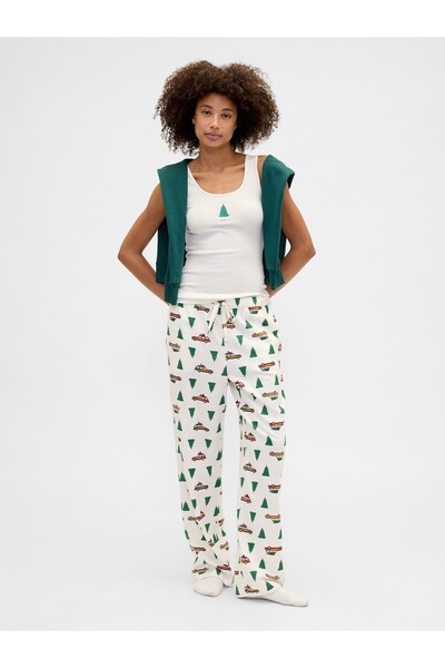 GAP Kadın Kırık Beyaz Logo Ribbed Tank Atlet