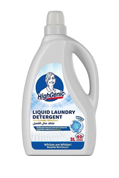 Highgenic Sıvı Çamaşır Deterjanı Beyazlar 3 Lt