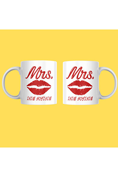 Mrs. Tasarımlı Kişiselleştirilebilr Kupa Bardak