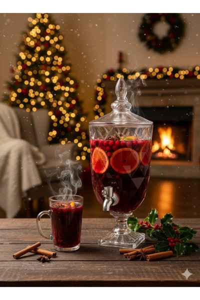 GENPAZAR Cam Sebil, Şerbetlik, Limonatalık, Detoks sürahisi 2 Litre