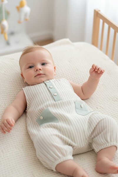 Tongs Baby Baby Boy Hello Summer Cotton Linen Jumpsuit