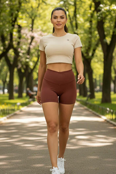 Softandbasic Tile High Waist Short Biker Women's Leggings