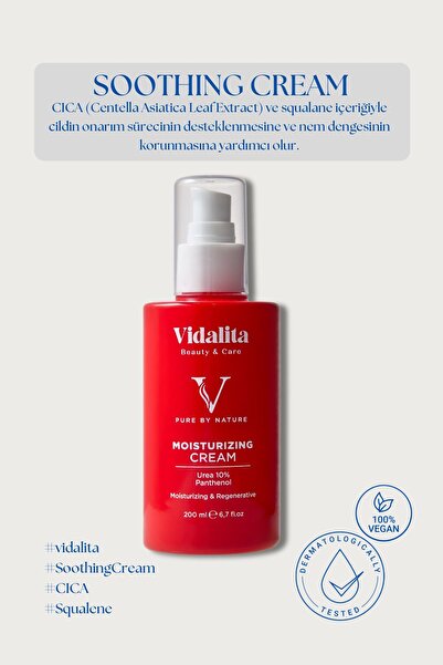Vidalita Beauty & Care Onarıcı Nemlendirici Vücut Kremi – CICA & Squalane – 2...