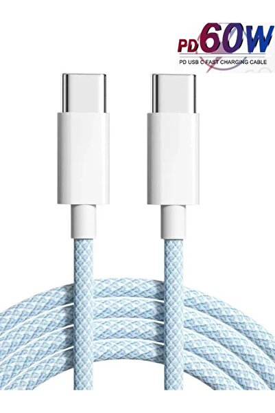 MOBİL GO Type-c To Usb-c Hızlı Şarj Kablosu 60w Pd Samsung Huawei Mi Ipad Şar...