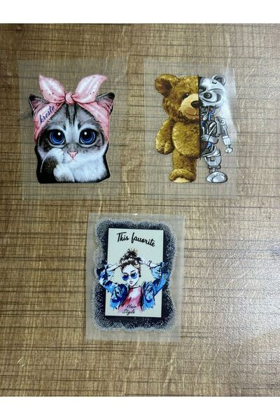 Gönülden Tasarım 3 komada seta za transfer štampanje na peglu, 7x4 cm