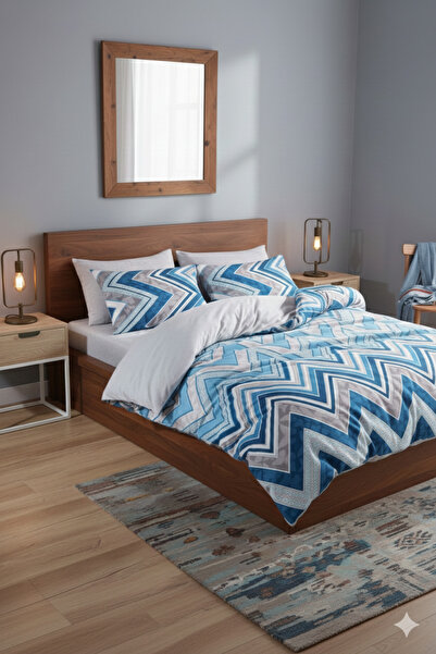 NURLATEX طقم غطاء لحاف مزدوج (+2 غطاء وسادة)