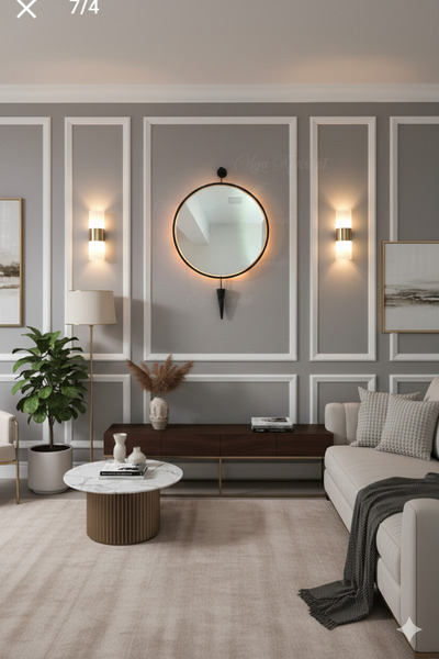 Genel Markalar Led'li Kazablanka Ayna SİYAH 60 X 95Cm Dekoratif Antre Duvar S...