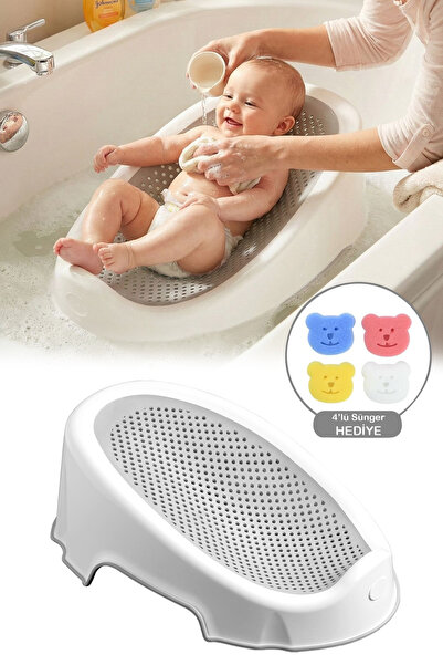 Meleni Home Soft Bebek Küveti – Silikon Fileli Bebek Yıkama Banyo Küveti, Beb...