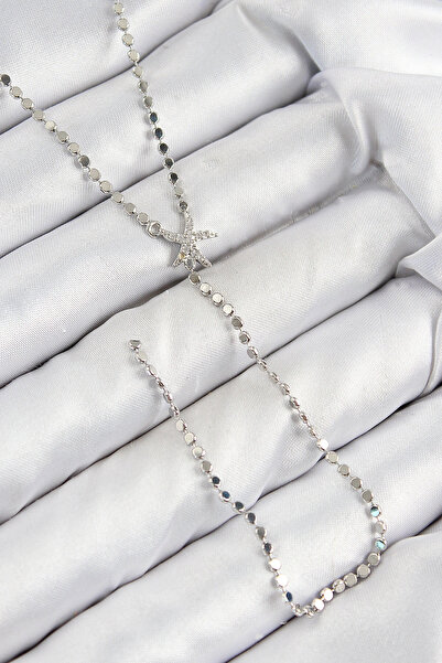 shopwave قلادة على شكل نجم البحر من حجر الزركون النحاسي وسلسلة مكسورة باللون ...