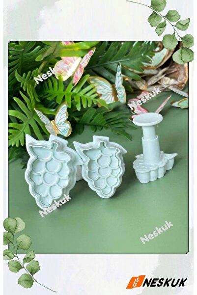 Neskuk 3 قطع من قطاعات حلوى العنب، قالب تزيين قالب تزيين الكيك والكعك والحلوى