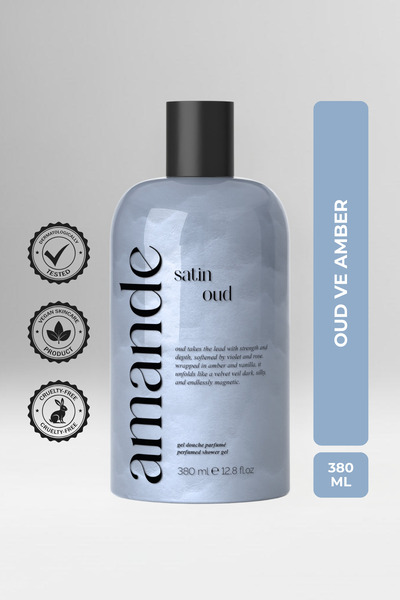 Amande Parfümlü Duş Jeli - Oud ve Amber Kokulu - Nemlendirici Besleyici - 380ml