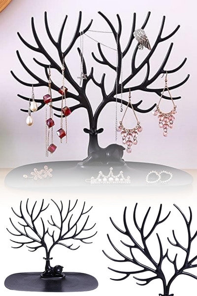 Privo Geyik Tasarımlı Plastik Takı Standı Yüzük Küpe Kolye Askılığı Mücevher ...