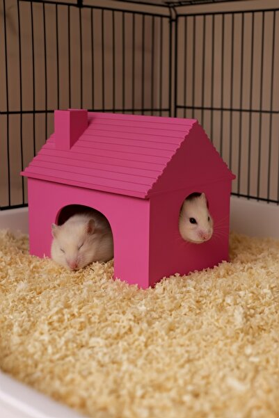 MDİZMİR Hamster Evi Hamster Yuvası - Pembe Renk