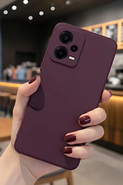 Hatreds Xiaomi Redmi Note 12 Pro 5G İçin Uyumlu İçi Kadife Sıvı Silikon Kılıf