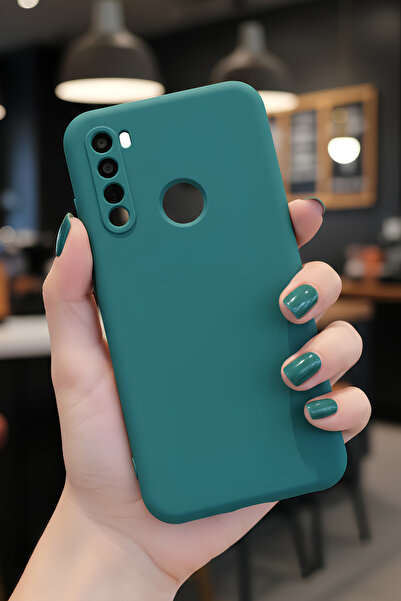 Hatreds Xiaomi Redmi Note 8 İçin Uyumlu İçi Kadife Sıvı Silikon Kılıf